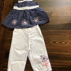 3T Girls summer tank & pant set